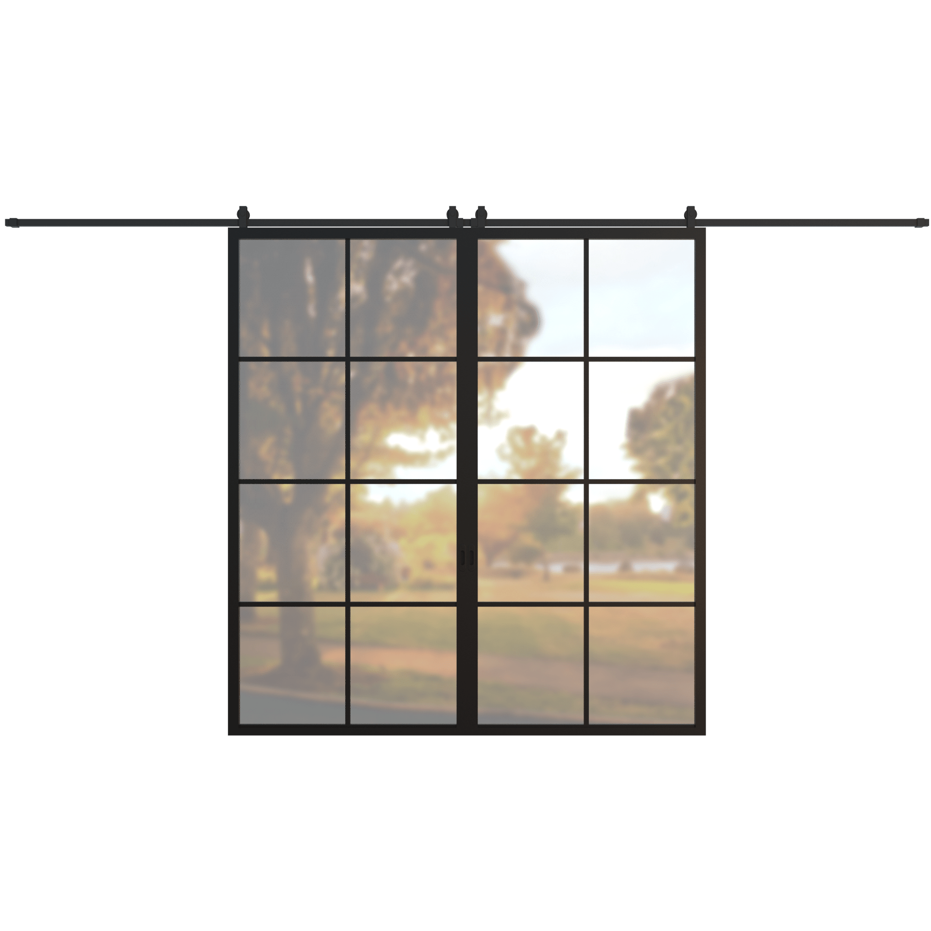 Iron sliding barn door